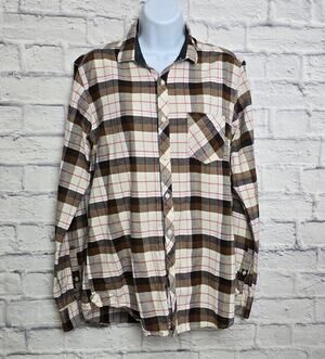 🌼Killer Shirt Mens Large Plaid Flannel Button Down Long Sleeve Chest Pocket
